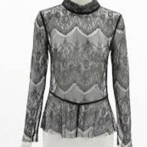 Mauire and Eve Lace Long Sleeve Top